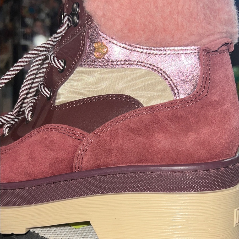 NEW Scotch & Soda Suede & Leather Winter Boots faux fur interior EU 39 US 8.5-9 - Picture 6 of 10